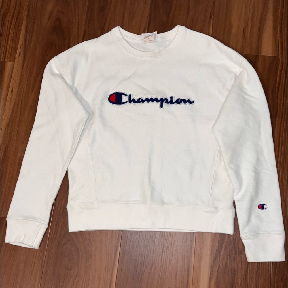 Champion Embroidered logo crewneck sweatshirt SMALL